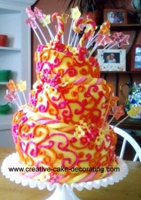 Fiesta birthday cake