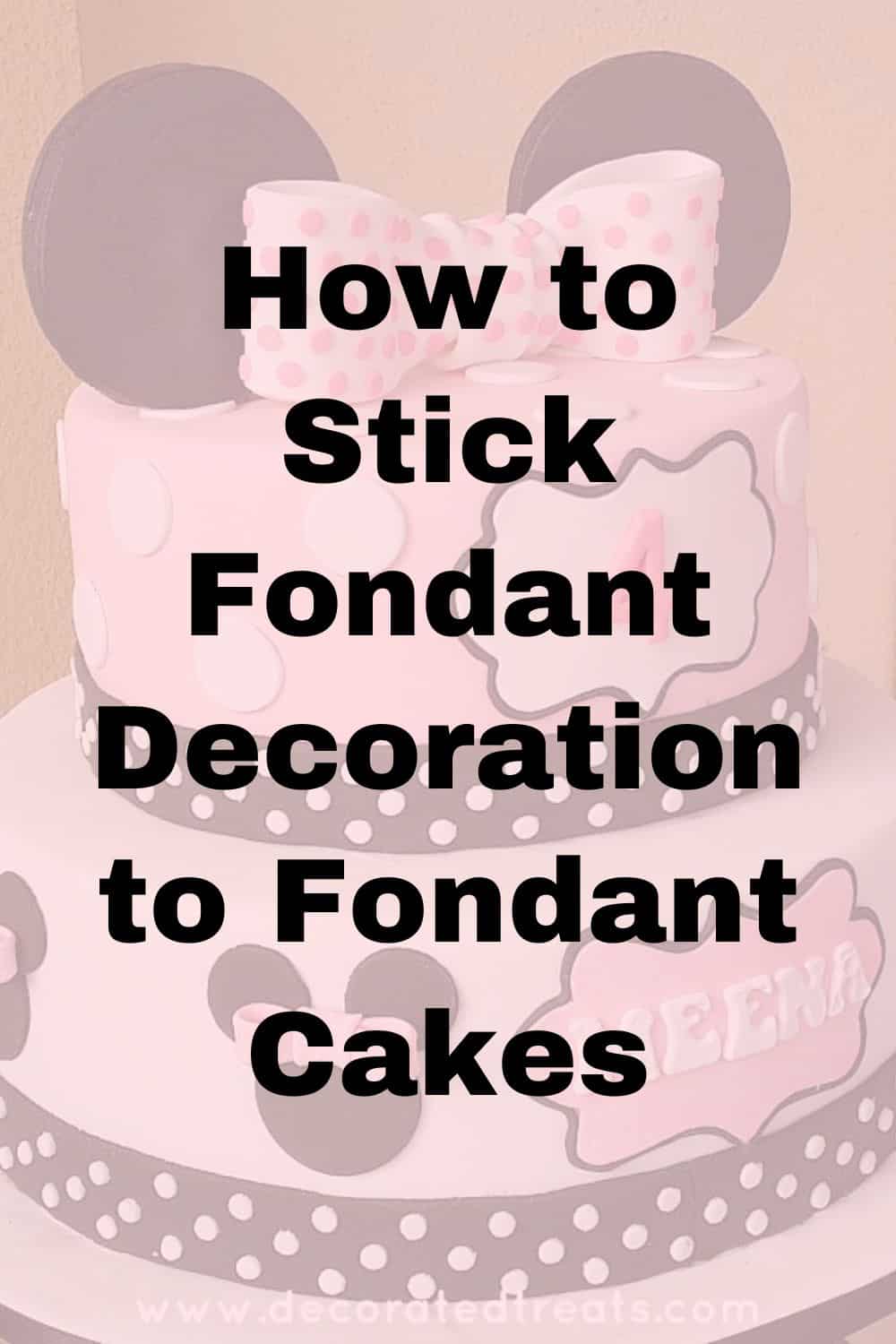 How to Stick Fondant Decoration on Fondant Cakes Decorated Treats