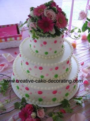 Polka dot wedding cake