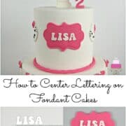 Poster on how to center lettering on cakes.
