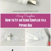 A poster of images showing how to use an icing coupler.