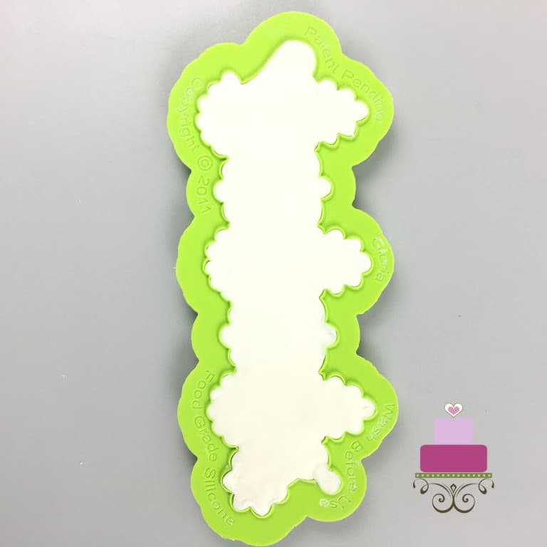 Fondant in a green mold