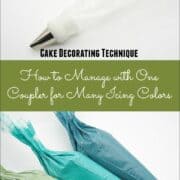 Poster on how to use one icing coupler for many icing colors.