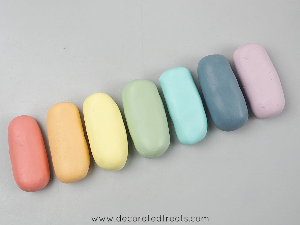 Rainbow Fondant Letters For Cake (How to Make) Decorated Treats