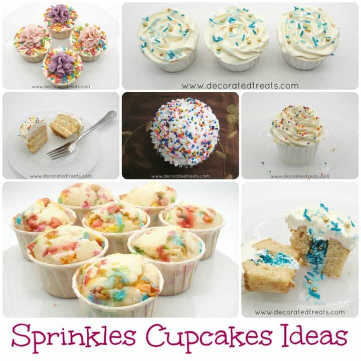 Poster for cupcakes decorated with sprinkles
