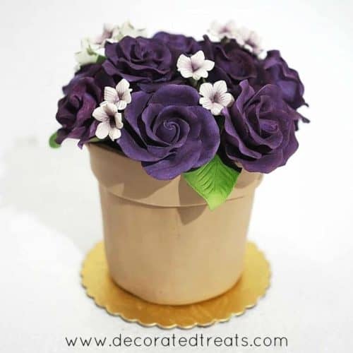 Flower Pot Cake (How to Make) Decorated Treats