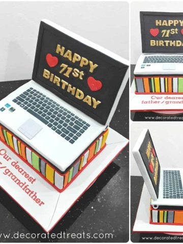 Laptop cake poster