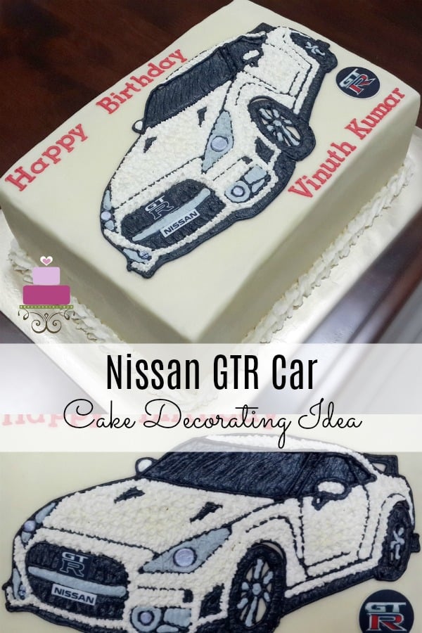 Car Birthday Cake A Nissan GTR Tutorial Decorated Treats