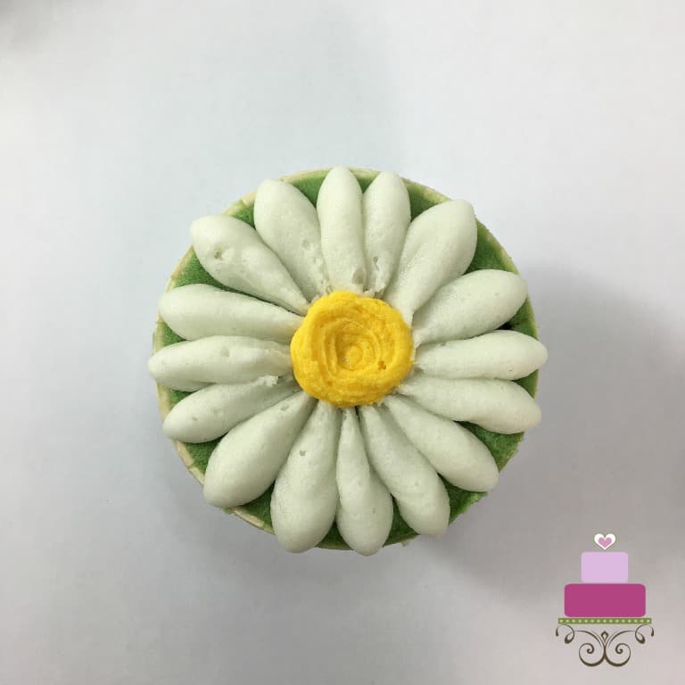 A daisy cupcake