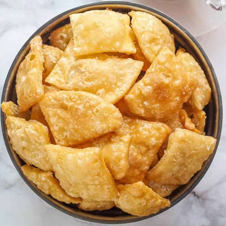 Fried Dough with Simple Syrup (Easy Fried Pastry Fritters) Decorated