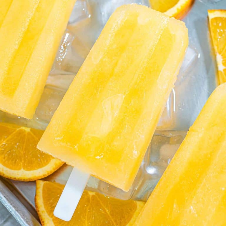 Orange Popsicles (Homemade & Refreshing) Decorated Treats