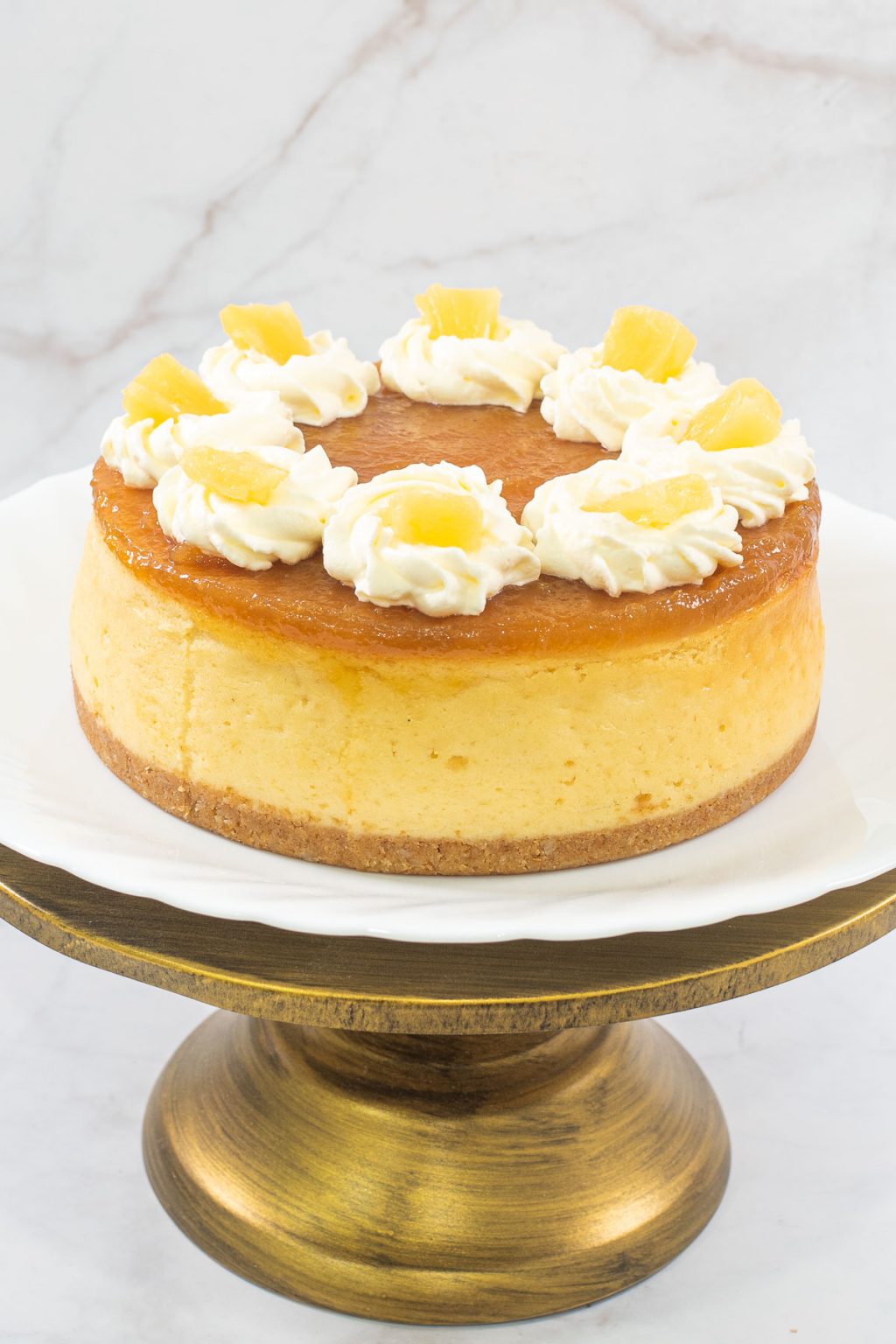 Pineapple Cheesecake with Coconut (An Easy Homemade Recipe) Decorated