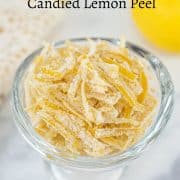 A jar of candied lemon peel