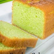 Slices of green loaf cake