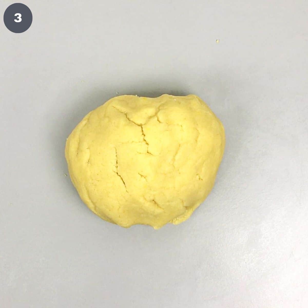 A ball of cookie dough.