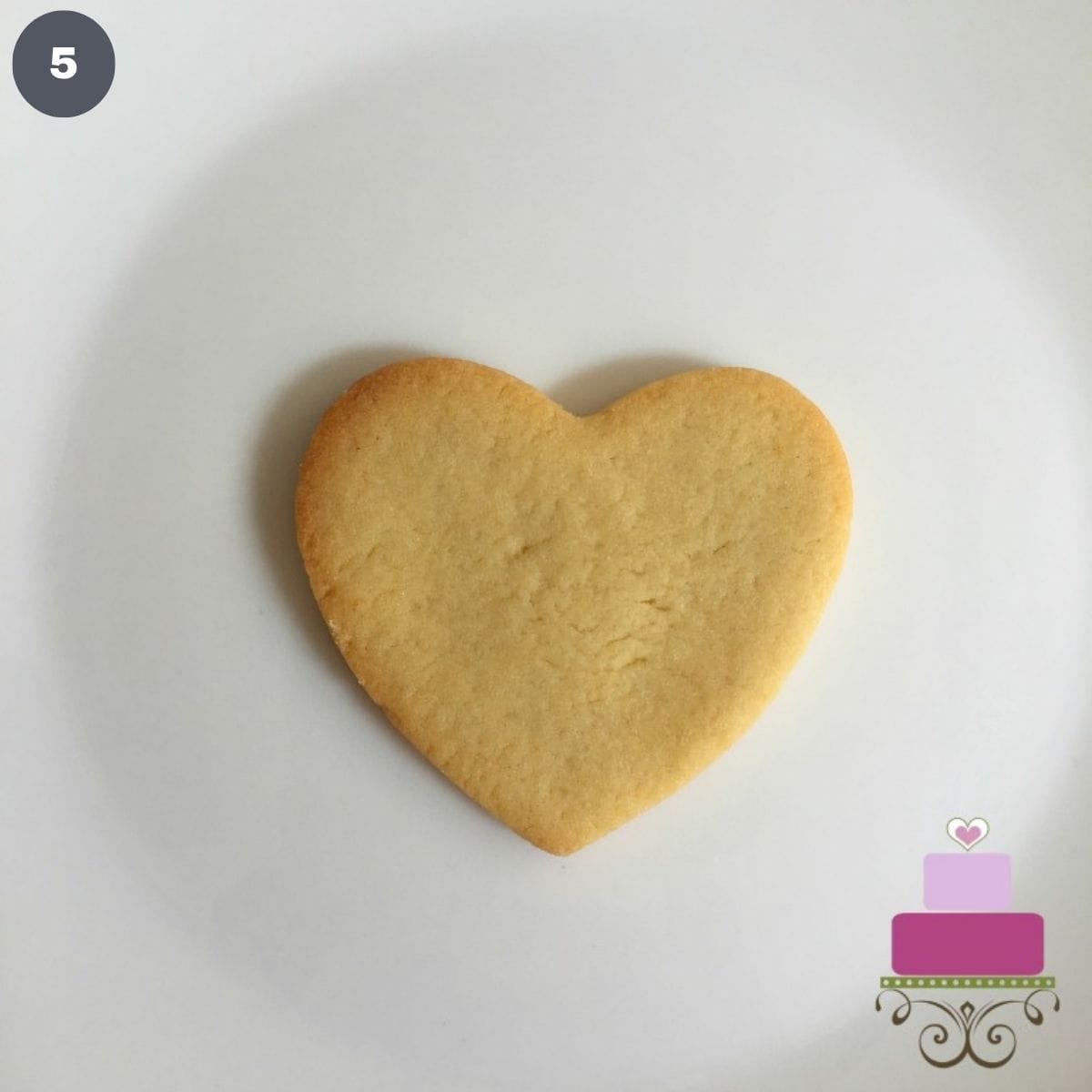 A heart shaped cookie.