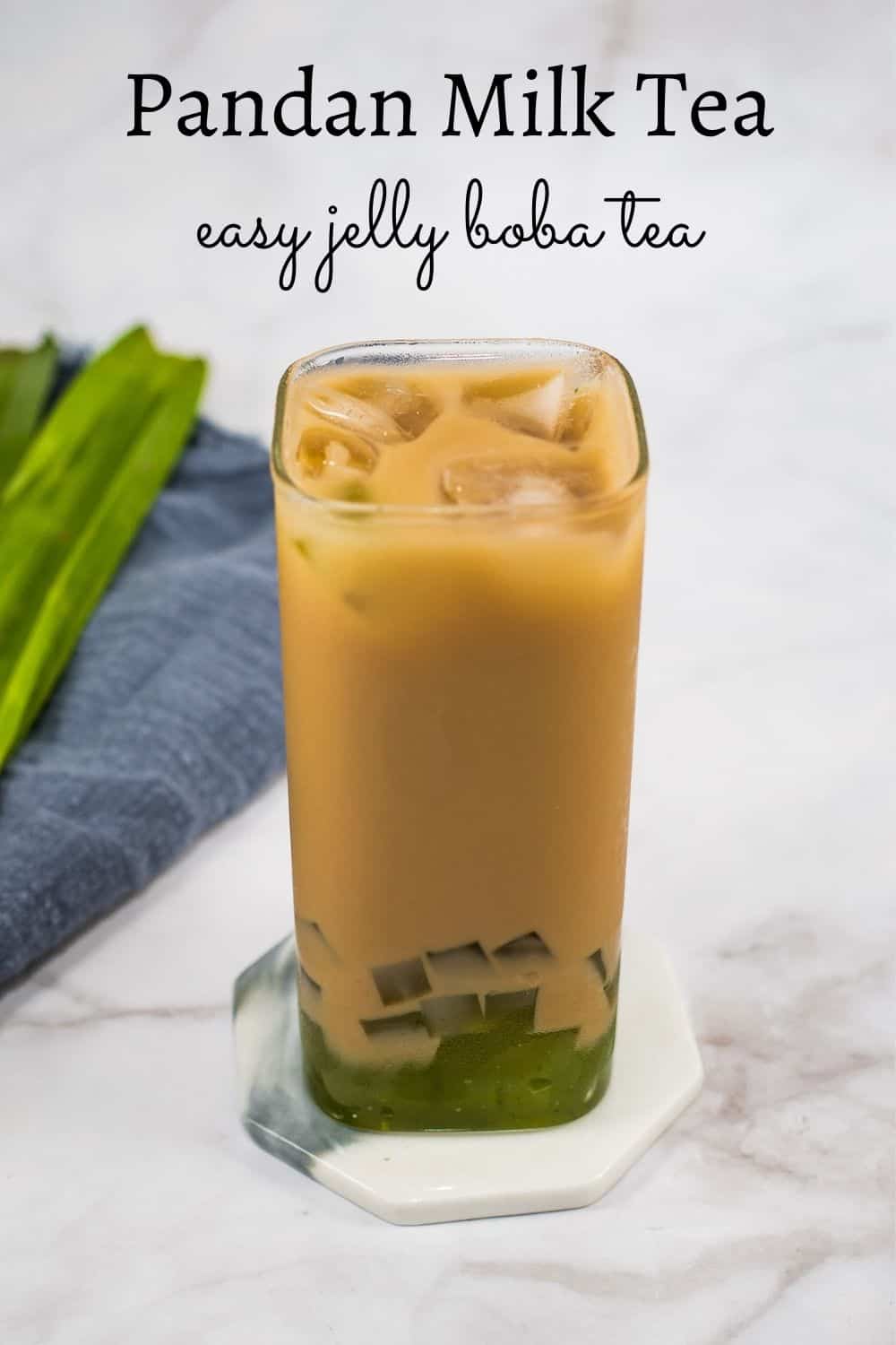 Grass Jelly Milk Tea with Ice (Easy Recipe) Decorated Treats