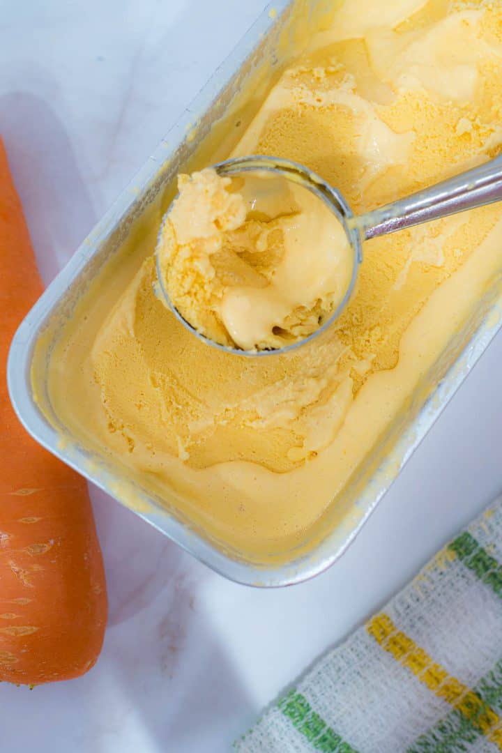Carrot Ice Cream Simple Homemade Recipe Decorated Treats