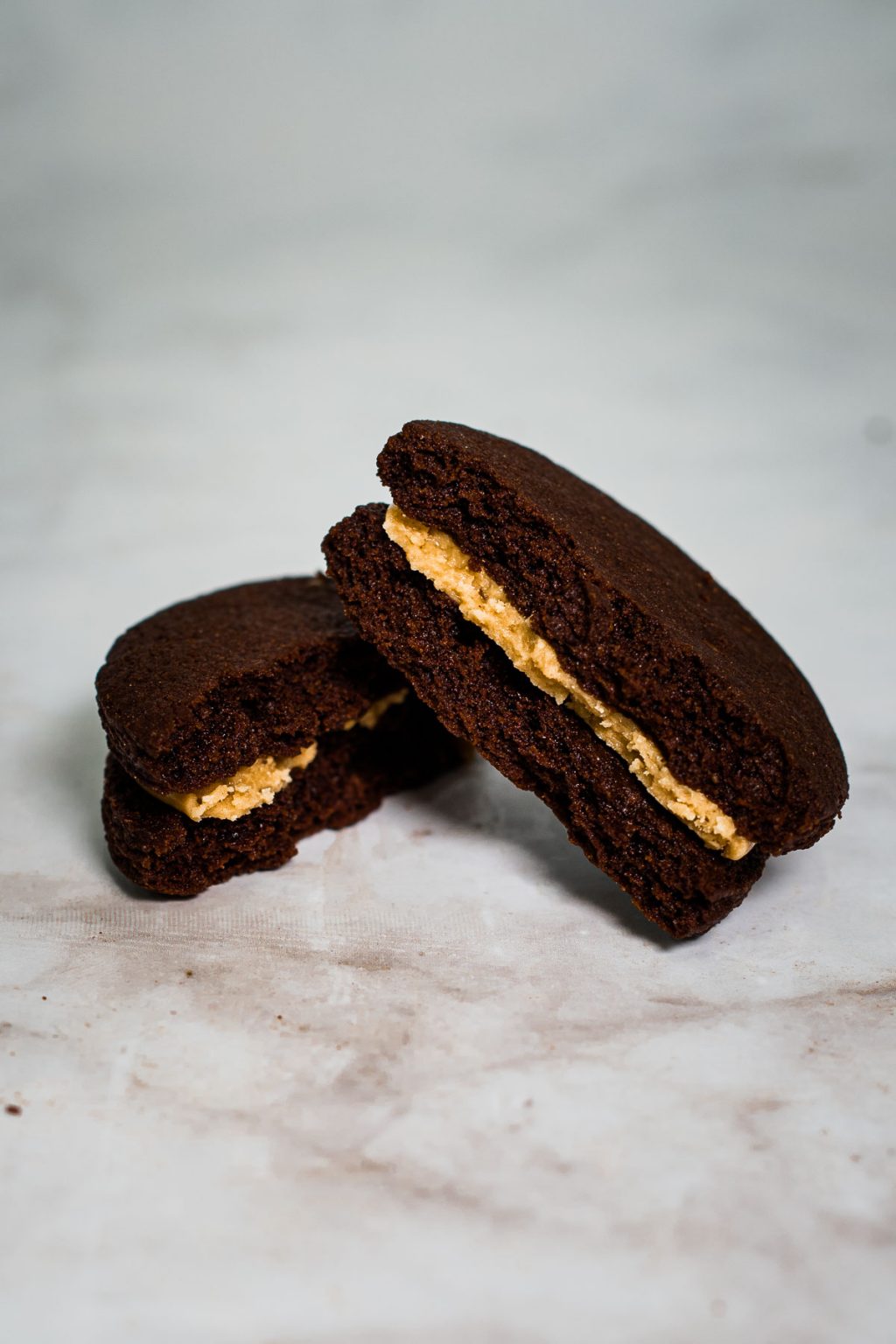 Chocolate Peanut Butter Sandwich Cookies Decorated Treats