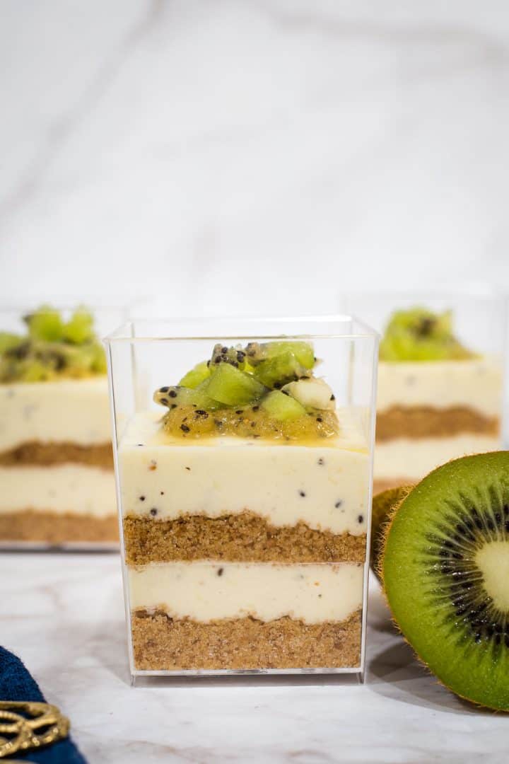 Kiwi Cheesecake Cups (No Bake) Decorated Treats