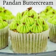 Pandan cupcakes with Pandan buttercream star frosting.